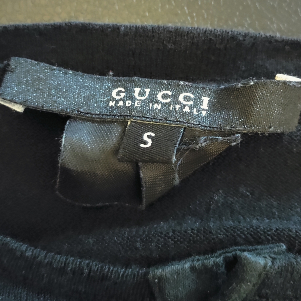 Used Authentic Gucci Quarter Sleeve Henley